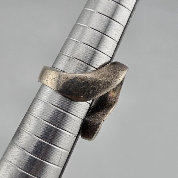 STERLING SILVER Ring MCM MODERN MODERNIST Koppel Abstract SIGNED HEAVY 6.5 VTG - Picture 7 of 13